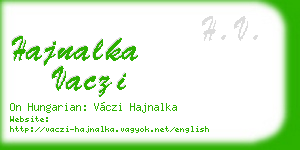 hajnalka vaczi business card